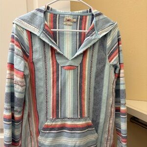 Faherty Multicolor Striped Organic Cotton Hoodie